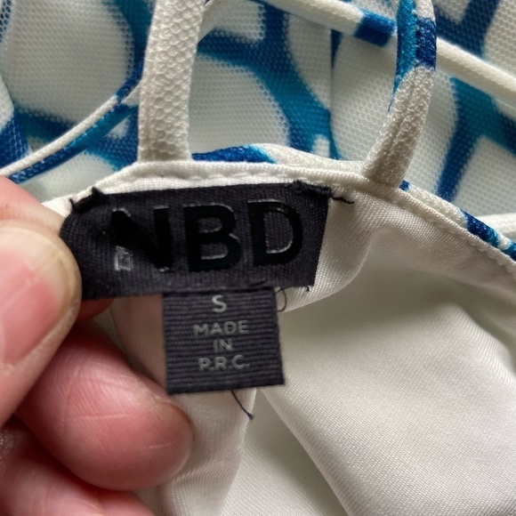 NBD "On the Fence" Dress Mini New With Tags Mesh Spaghetti Straps Revolve - Picture 5 of 15